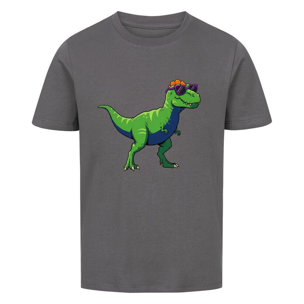 Kinder Premium Baumwolle T-Shirt - Cooler Dino - KinderMode Shop super angenehm Online Kaufen Bestellen Deutschland