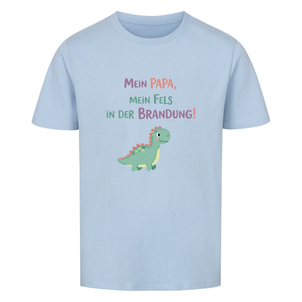 Vatertag Kinder T-Shirt Bio Baumwolle - Papa Fels in der Brandung, Dino - KinderMode Shop super angenehm Online Kaufen Bestellen Deutschland