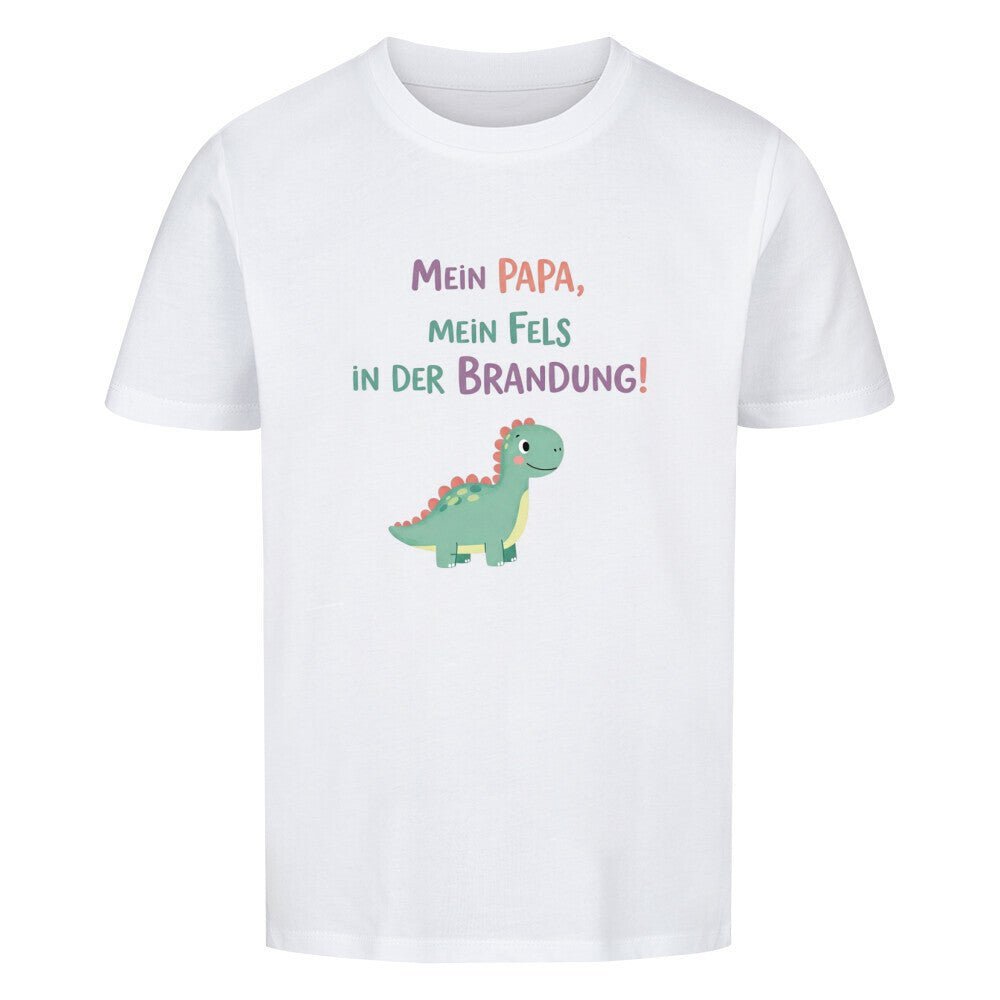 Vatertag Kinder T-Shirt Bio Baumwolle - Papa Fels in der Brandung, Dino - KinderMode Shop super angenehm Online Kaufen Bestellen Deutschland