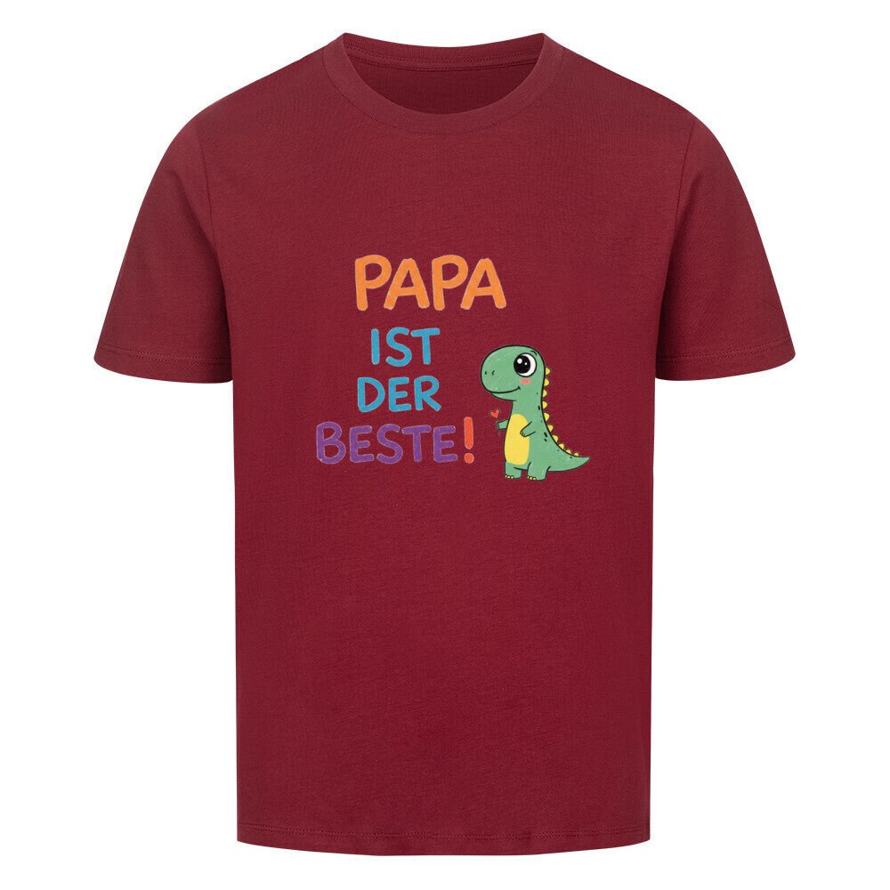Vatertag Kinder T-Shirt Bio Baumwolle - Papa ist der Beste, Dino - KinderMode Shop super angenehm Online Kaufen Bestellen Deutschland