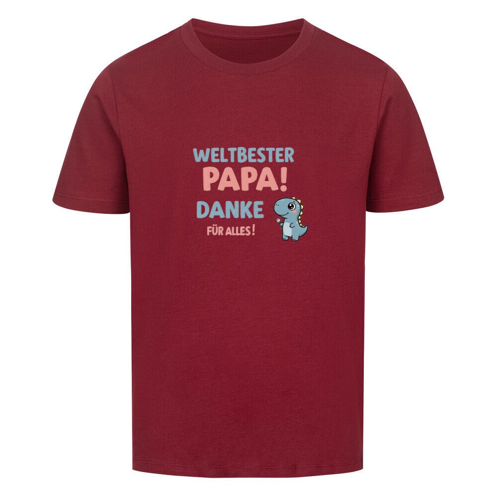 Vatertag Kinder T-Shirt - Weltbester PAPA Danke für alles Dino - KinderMode Shop super angenehm Online Kaufen Bestellen Deutschland