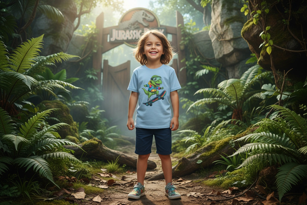 Die beliebtesten Dino-Motive für Kinder T-Shirts: Von T-Rex bis Triceratops