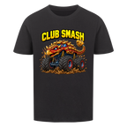Monstertruck Dino Ankylosaurus Club Smash – schwarzes Kinder T-Shirt aus Bio-Baumwolle