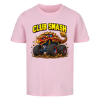 Monstertruck Dino Ankylosaurus Club Smash – pinkenes Kinder T-Shirt aus Bio-Baumwolle