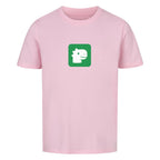 dino kinder shirt 100% bio baumwolle süßes dino kopf motiv pink rosa