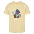 Mutiger Dino Ritter in Rüstung motiv - Premium Bio Baumwolle Kinder T-Shirt
beige