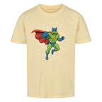 Dino Superheld mit Umhang - Premium Bio Baumwolle Kinder T-Shirt
cream
