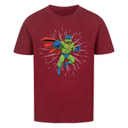 Dino Superheld mit Umhang - Premium Bio Baumwolle Kinder T-Shirt
dunkel rot