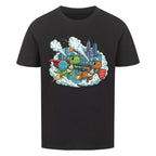 Dino Superhelden als beste Freunde - Bio Kinder T-Shirt mit Dinosaurier Motiv
Qualität schwarz