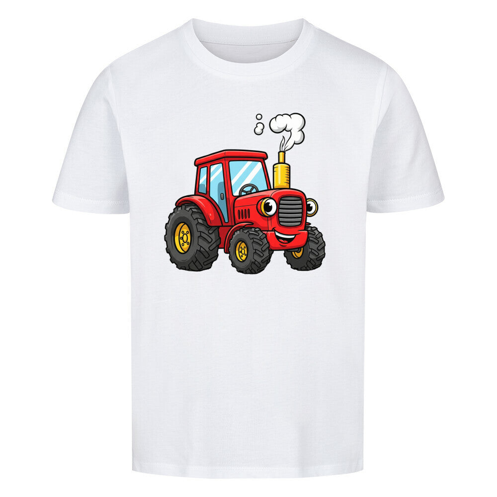 Kinder T-Shirt Traktor Bauernhof Premium Bio-Baumwolle Nachhaltig bestellen weiß