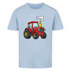 Kinder T-Shirt Traktor Bauernhof Premium Bio-Baumwolle Nachhaltig bestellen hell blau