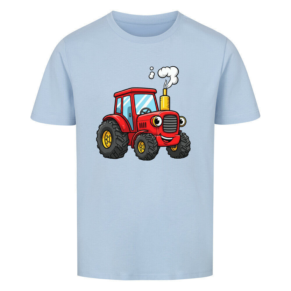 Kinder T-Shirt Traktor Bauernhof Premium Bio-Baumwolle Nachhaltig bestellen hell blau