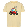 Kinder T-Shirt Traktor Bauernhof Premium Bio-Baumwolle Nachhaltig bestellen gelb creme