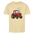 Kinder T-Shirt Traktor Bauernhof Premium Bio-Baumwolle Nachhaltig bestellen gelb creme