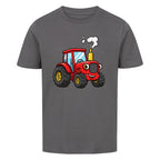 Kinder T-Shirt Traktor Bauernhof Premium Bio-Baumwolle Nachhaltig bestellen grau