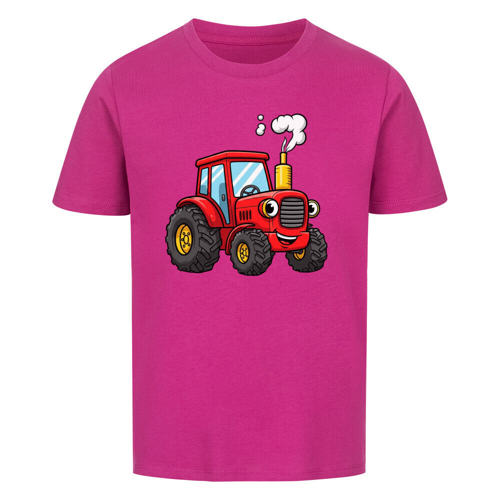 Kinder T-Shirt Traktor Bauernhof Premium Bio-Baumwolle Nachhaltig bestellen lila pink