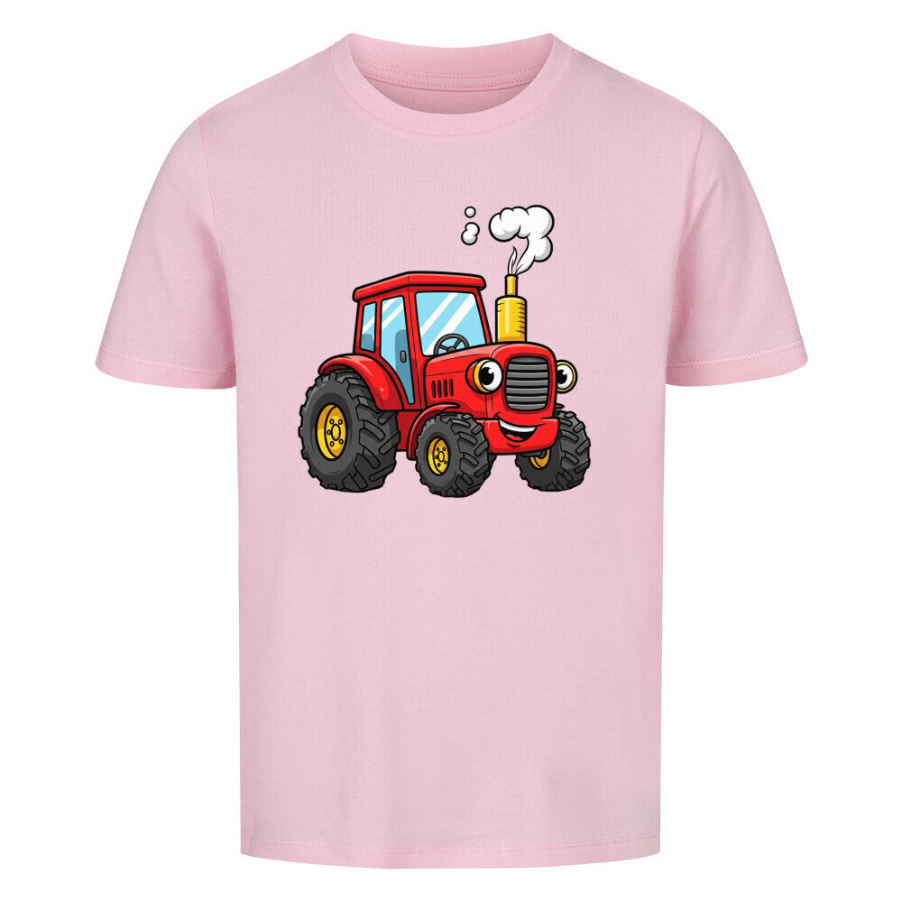 Kinder T-Shirt Traktor Bauernhof Premium Bio-Baumwolle Nachhaltig bestellen pink rosa