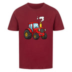Kinder T-Shirt Traktor Bauernhof Premium Bio-Baumwolle Nachhaltig bestellen rot