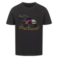 Skelett Monstertruck Bio Kinder T-Shirt - 100% Baumwolle Premium Kindermode
 schwarz