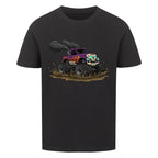 Skelett Monstertruck Bio Kinder T-Shirt - 100% Baumwolle Premium Kindermode
 schwarz