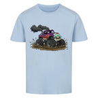 Skelett Monstertruck Bio Kinder T-Shirt - 100% Baumwolle Premium Kindermode
hell blau