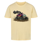 Skelett Monstertruck Bio Kinder T-Shirt - 100% Baumwolle Premium Kindermode
beige