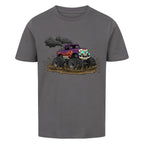 Skelett Monstertruck Bio Kinder T-Shirt - 100% Baumwolle Premium Kindermode
grau
