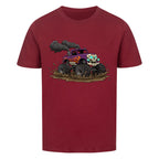 Skelett Monstertruck Bio Kinder T-Shirt - 100% Baumwolle Premium Kindermode
rot
