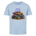 nashorn monstertruck motiv kinder shirt, cooler nashorn monstertruck Rhino power hell blau