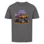 nashorn monstertruck motiv kinder shirt, cooler nashorn monstertruck Rhino power grau