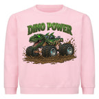 Dino T-Rex Monstertruck motiv kinder jungen pullover bio baumwolle, Dino Power pink
