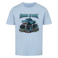 Shark Hai Monstertruck Shark Attack motiv kinder t-shirt 100% Baumwolle hell blau