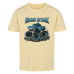 Shark Hai Monstertruck Shark Attack motiv kinder t-shirt 100% Baumwolle beige