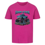 Shark Hai Monstertruck Shark Attack motiv kinder t-shirt 100% Baumwolle lila pink