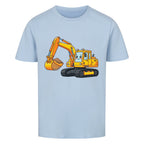Bagger Motiv Kinder jungen T-Shirt Bio Baumwolle angenehm premium hell blau