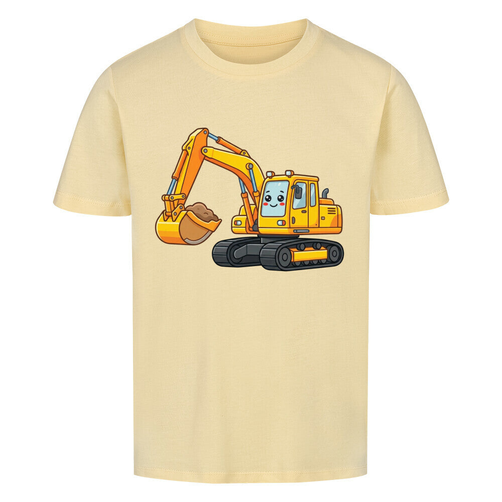 Bagger Motiv Kinder jungen T-Shirt Bio Baumwolle angenehm premium beige