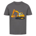 Bagger Motiv Kinder jungen T-Shirt Bio Baumwolle angenehm premium grau