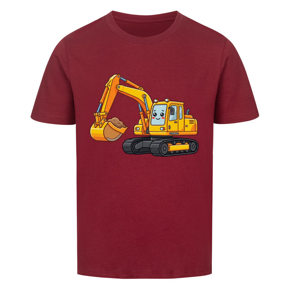 Bagger Motiv Kinder jungen T-Shirt Bio Baumwolle angenehm premium rot