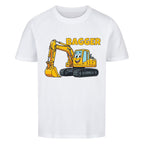 Bagger Motiv Kinder T-Shirt aus Bio-Baumwolle weiß