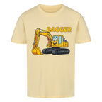 Bagger Motiv Kinder T-Shirt aus Bio-Baumwolle beige