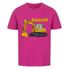 Bagger Motiv Kinder T-Shirt aus Bio-Baumwolle lila