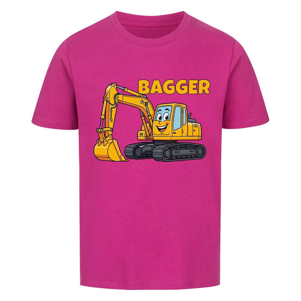 Bagger Motiv Kinder T-Shirt aus Bio-Baumwolle lila