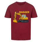 Bagger Motiv Kinder T-Shirt aus Bio-Baumwolle rot