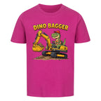 Bagger mit Dino Motiv Kinder bio baumwolle t-shirt farbe ist  lila