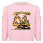Bagger mit Dino Motiv Kinder baumwolle pullover sweatshirt farbe ist pink