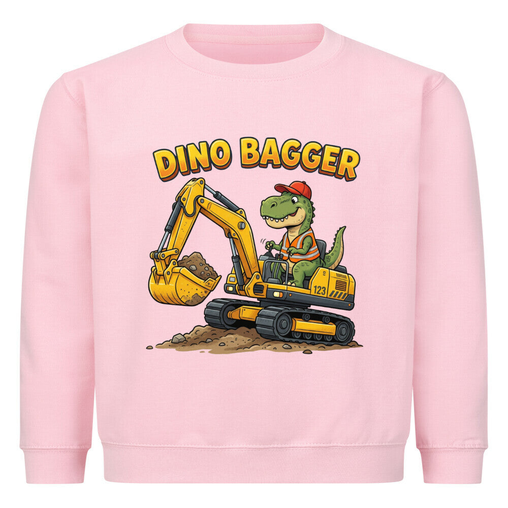 Bagger mit Dino Motiv Kinder baumwolle pullover sweatshirt farbe ist pink