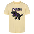 voxel t-rex kinder bio baumwolle shirt für kids gelb