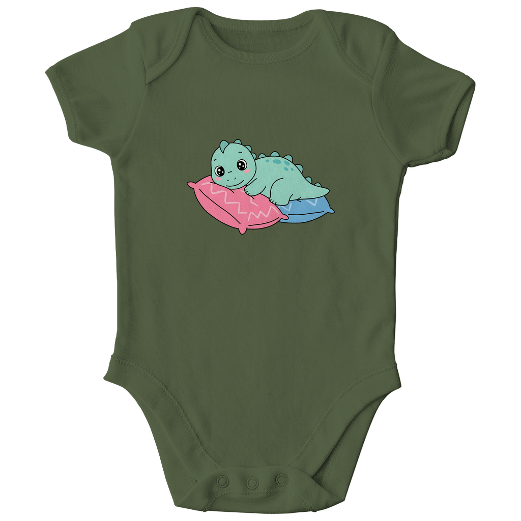 Baby Body Bio Baumwolle - Dino auf Kissen - KinderMode Shop super angenehm Online Kaufen Bestellen Deutschland