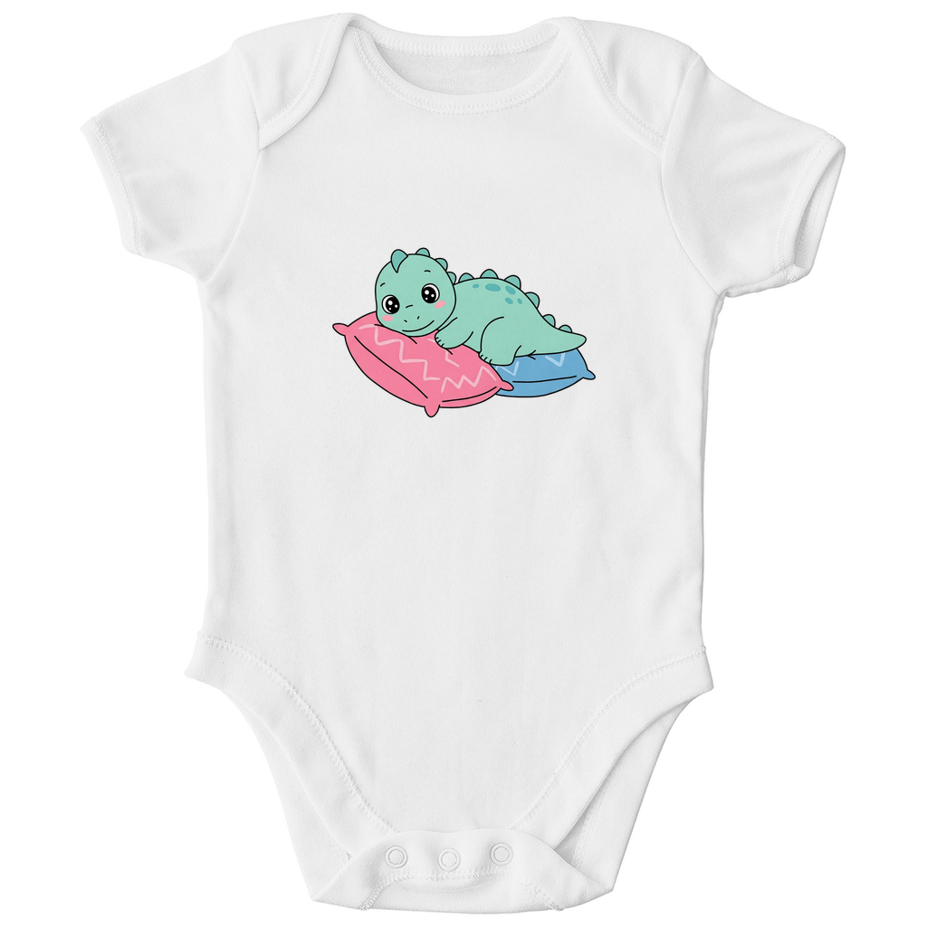Baby Body Bio Baumwolle - Dino auf Kissen - KinderMode Shop super angenehm Online Kaufen Bestellen Deutschland