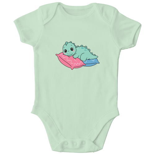 Baby Body Bio Baumwolle - Dino auf Kissen - KinderMode Shop super angenehm Online Kaufen Bestellen Deutschland